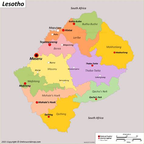 capital city of lesotho map|Lesotho .